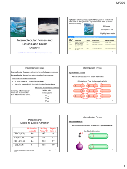 Intermolecular Forces and Liquids and Solids