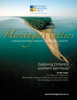 Exploring Ontario`s southern peninsula