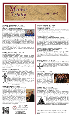 Saturday, September 12 &mdash; 7 p.m. Lyra