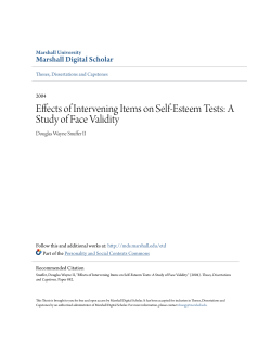 Effects of Intervening Items on Self-Esteem Tests