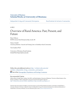 Overview of Rural America: Past, Present, and Future