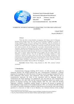 Symbiotic Interface Between Literature, Culture And Language