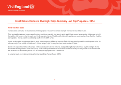 Great Britain Domestic Overnight Trips Summary