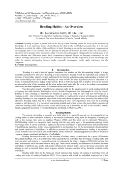 Reading Habits - An Overview