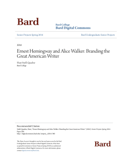 Ernest Hemingway and Alice Walker