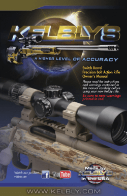 Switch Barrel Precision Bolt Action Rifle Owner`s Manual