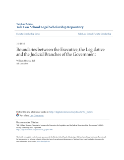 Boundaries between the Executive, the Legislative and the Judicial