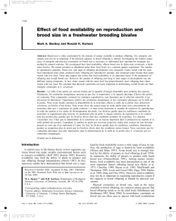 Effect of food availability on reproduction and brood size in a