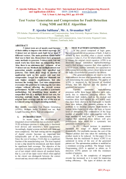 Test Vector Generation and Compression for Fault Detection
