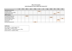 Annual Audit Schedule
