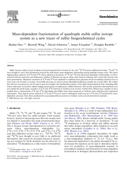 Mass-dependent fractionation of quadruple stable sulfur isotope