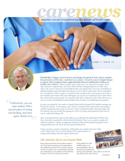 Collectively, you are what makes CNE a special place of caring and