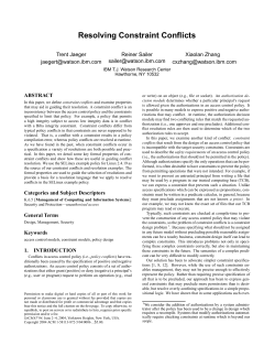 Resolving Constraint Conflicts