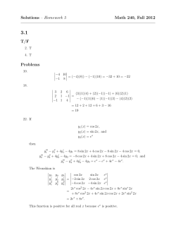 Solutions to homework 5