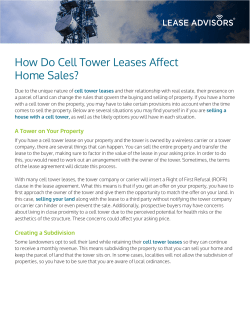 How Do Cell Tower Leases Affect Home Sales?