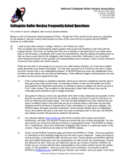 College Roller Hockey FAQ