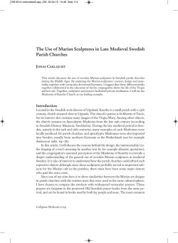The Use of Marian Sculptures in Late Medieval Swedish