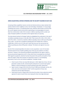 arms acquisitions, defence spending and the security dilemma in