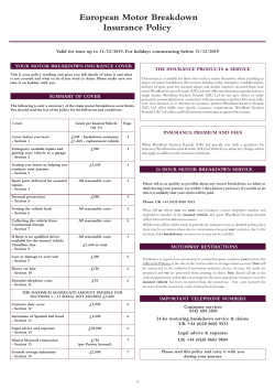 Motor Breakdown Insurance