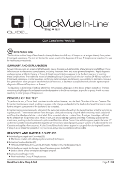 INTENDED USE SUMMARY AND EXPLANATION PRINCIPLE OF