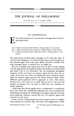 On Conditionals
