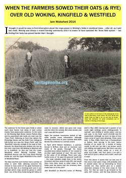 Looking after the Land - Woking`s History and Heritage