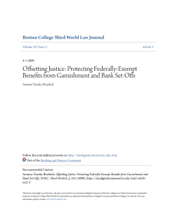 Offsetting Justice: Protecting Federally-Exempt Benefits
