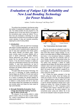 Evaluation of Fatigue Life Reliability and New Lead Bonding