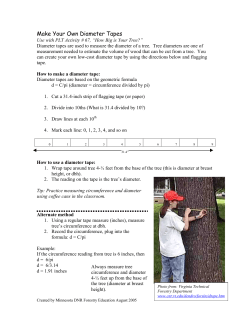 Making diameter tapes.