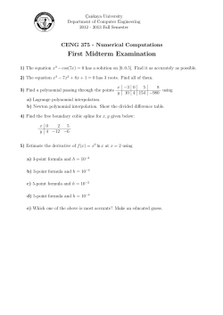 CENG 375 - Numerical Computations