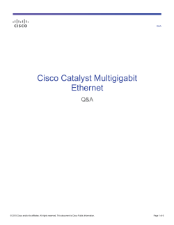 Cisco Catalyst Multigigabit Technology (mGig)