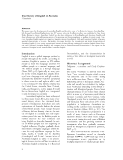 The History of English in Australia