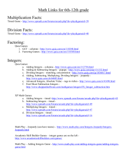 Math Links - Batavia CSD
