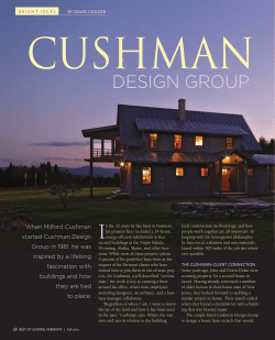 Cushman Design Group Best of Central Vermont Fall 2013 Magazines