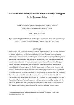 The Multinationality of Citizens` National Identity and Support for the