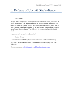 In Defense of Uncivil Disobedience
