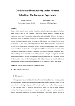 Off-Balance-Sheet Activity under Adverse Selection