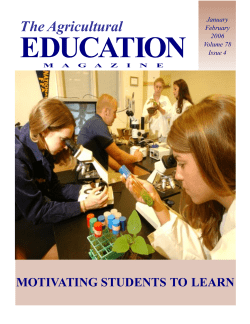 The Agricultural - National Association of Agricultural Educators