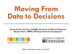 Moving From Data to Decisions MEDC Oct 2015
