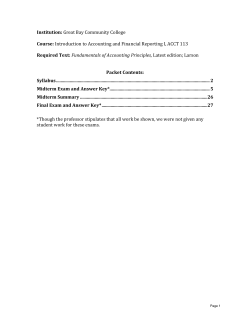 Institution: Great Bay Community College Course: Introduction to