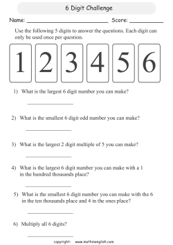 6 Digit Challenge