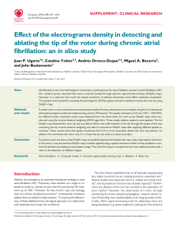 Effect of the electrograms density in detecting and ablating the tip of