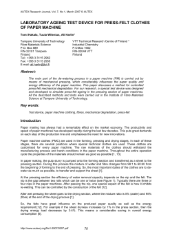 laboratory ageing test device for press-felt