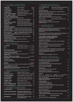 CLASSIC COCKTAILS POLISH COCKTAILS DESSERT