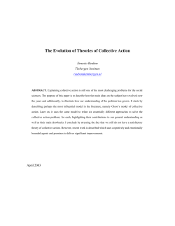 The Evolution of Theories of Collective Action