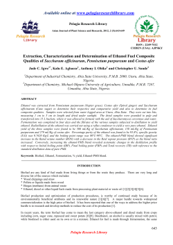 Extraction, Characterization and Determination of Ethanol
