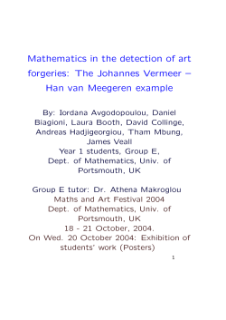 Mathematics in the detection of art forgeries