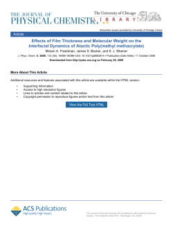 Effects of Film Thickness and Molecular Weight on