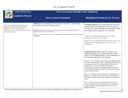 Unit 2 Overview: Legislative Branch Next Generation Sunshine State