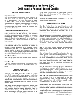 Instructions for Form 6390 2016 Alaska Federal
